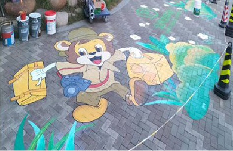 广元夏季画地面彩绘会遇到的问题