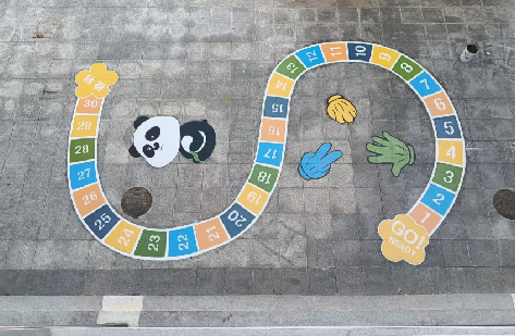 广元地面游戏彩绘