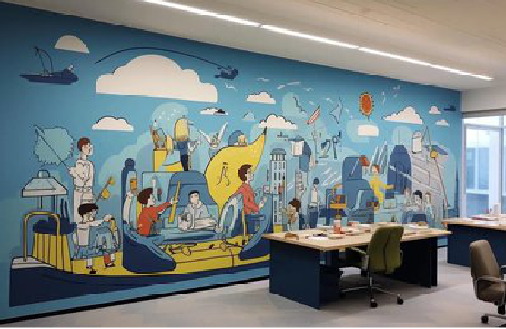广元办公室墙绘的特点。