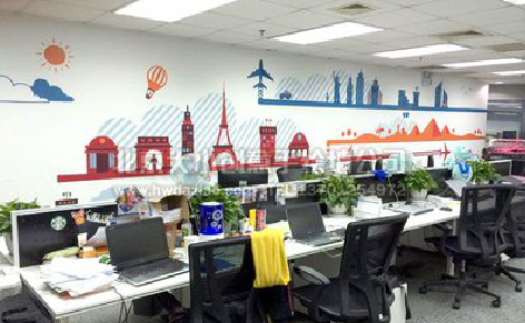 广元教你设计办公室墙绘的方法。