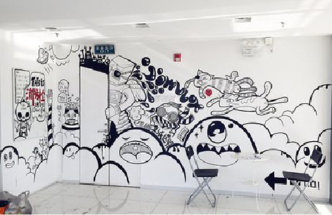 广元手绘墙并非传统涂鸦。